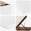 vidaXL Lit avec rangement et matelas Blanc 120 x 200 cm Simili cuir