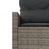 vidaXL Salon de jardin 3 pcs demi-rond gris r&eacute;sine tress&eacute;e