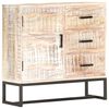 vidaXL Buffet Blanc 73x30x75 cm Bois d'acacia massif