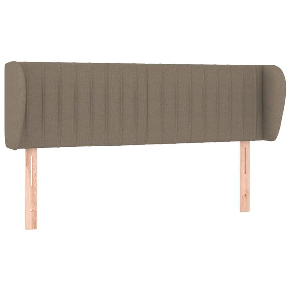 vidaXL T&ecirc;te de lit avec oreilles Taupe 147x23x78/88 cm Tissu