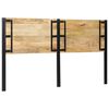 vidaXL T&ecirc;te de lit 180 cm bois massif manguier et fer