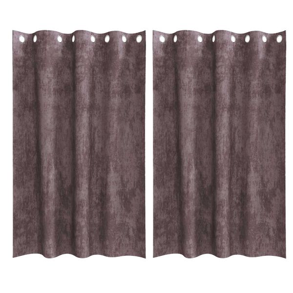 vidaXL Rideaux en velours 2 pcs Marron 175 x 140 cm Velours