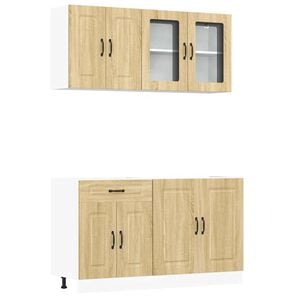 vidaXL Ensemble d'armoires de cuisine 4 pcs Kalmar bois d'ing&eacute;nierie