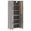 vidaXL Buffet haut Sonoma gris 69,5x34x180 cm Bois d'ing&eacute;nierie