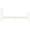 vidaXL Cadre de lit sans matelas blanc 90x200 cm bois massif