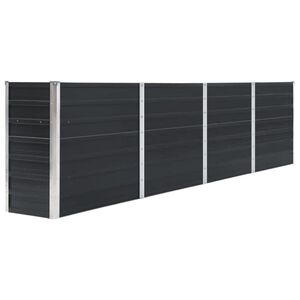 vidaXL Jardini&egrave;re 320x40x77 cm Acier galvanis&eacute; Anthracite