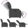 vidaXL Fauteuil inclinable &eacute;lectrique Gris fonc&eacute; Tissu