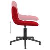 vidaXL Chaises &agrave; manger pivotantes lot de 4 Rouge bordeaux Velours