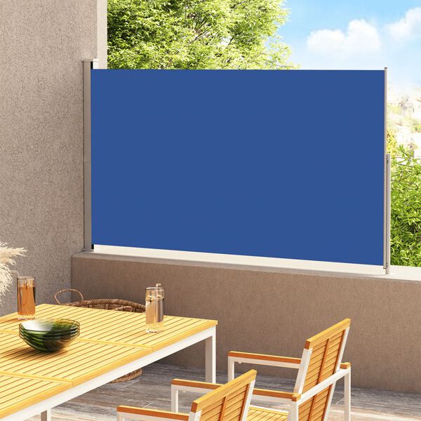 vidaXL Auvent lat&eacute;ral r&eacute;tractable de patio 200x300 cm Bleu