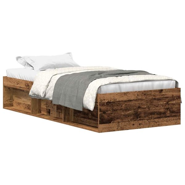 vidaXL Cadre de lit sans matelas vieux bois 90x190 cm bois ing&eacute;nierie