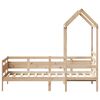 vidaXL Lit de jour avec toit sans matelas 90x190 cm bois massif