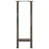 vidaXL Pieds de table console en acier naturel, 2 pi&egrave;ces, 28 x (72-73) cm