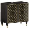 vidaXL Armoire lavabo de salle de bain bois massif de manguier