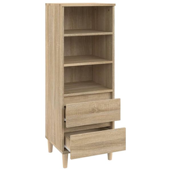 vidaXL Buffet haut Ch&ecirc;ne sonoma 40x36x110 cm Bois d'ing&eacute;nierie