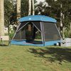 vidaXL Tente de cabine familiale 6 personnes bleu imperm&eacute;able