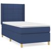 vidaXL Sommier &agrave; lattes de lit avec matelas Bleu 80x200 cm Tissu