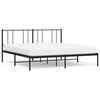 vidaXL Cadre de lit m&eacute;tal sans matelas avec t&ecirc;te de lit noir 193x203cm