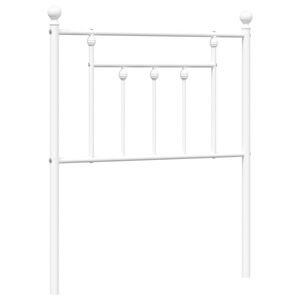 vidaXL T&ecirc;te de lit de remplacement m&eacute;tal blanc 75 cm