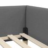 vidaXL Cadre de lit d'angle Gris foncé 90 x 200 cm tissu