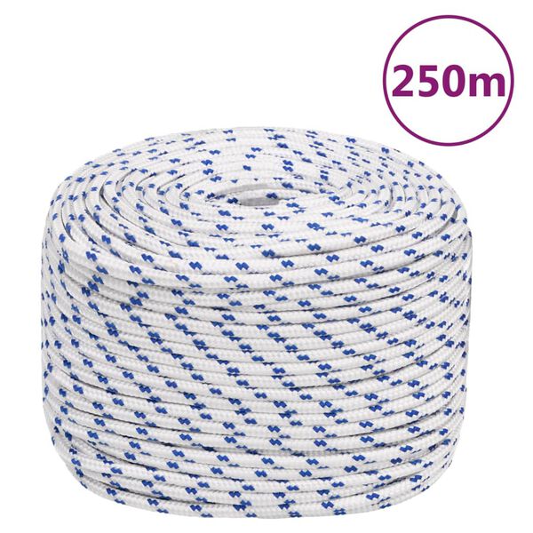 vidaXL Corde de bateau Blanc 6 mm 250 m Polypropyl&egrave;ne