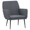 vidaXL Fauteuil Gris fonc&eacute; 62x79x79 cm Velours