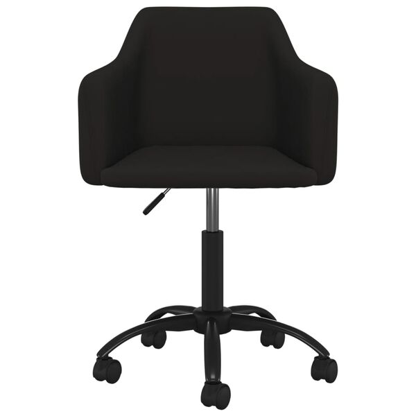 vidaXL Chaises pivotantes &agrave; manger lot de 2 Noir Velours