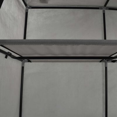vidaXL Armoire avec compartiments et barres Gris 150x45x175 cm Tissu