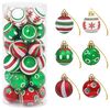 vidaXL Ensemble de boules de No&euml;l 72 pc Rouge, blanc et vert &Oslash; 3 cm