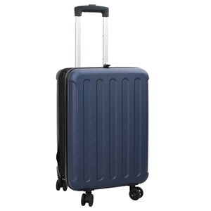 vidaXL Valise Bleu fonc&eacute; 34 x 23 x 55.5 cm Plastic ABS