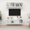 vidaXL Meubles TV muraux 2 pcs Blanc Bois d'ing&eacute;nierie
