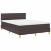vidaXL Lit &agrave; ressorts avec matelas Marron fonc&eacute; 160 x 200 cm tissu
