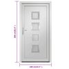 vidaXL Porte d'entr&eacute;e Blanc 108x208 cm PVC
