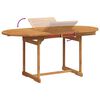 vidaXL Ensemble &agrave; Manger de jardin 7pcs bois d'acacia solide textil&egrave;ne