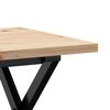 vidaXL Table basse cadre en X 80x50x40,5cm bois de pin massif et acier