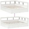 vidaXL Lit biblioth&egrave;que sans matelas blanc 160x200 cm bois pin massif