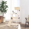 vidaXL Arbre &agrave; chat avec griffoirs en sisal Cr&egrave;me 131 cm