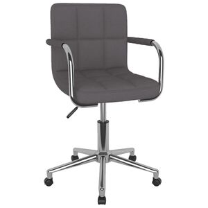 vidaXL Chaise pivotante de bureau Taupe Tissu