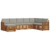vidaXL Ensemble de canap&eacute;s d'ext&eacute;rieur 8 pc Naturel et gris clair
