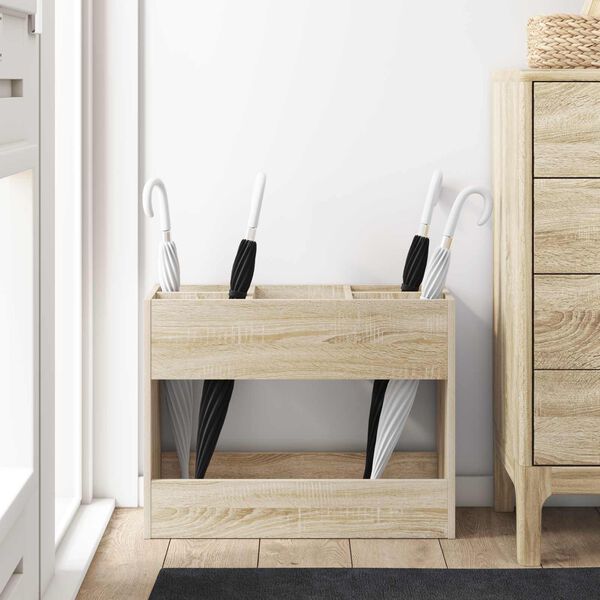 vidaXL Porte-parapluie Ch&ecirc;ne Sonoma 65 x 24 x 50 cm Bois d'ing&eacute;nierie