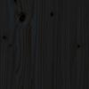 vidaXL T&ecirc;te de lit Noir 125,5x4x100 cm Bois massif de pin
