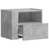 vidaXL Table de chevet murale gris b&eacute;ton 45x30x35 cm