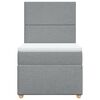vidaXL Sommier &agrave; lattes de lit avec matelas Gris clair 100x200cm Tissu
