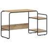 vidaXL Bureau avec rangement Ch&ecirc;ne artisanal 131,5 x 50 x 75,5 cm