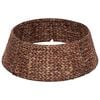 vidaXL Collier de sapin de No&euml;l Rond Marron &Oslash; 75 x 25 cm