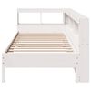 vidaXL Lit biblioth&egrave;que sans matelas blanc 90x190cm bois de pin massif