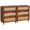 vidaXL Ensemble de buffet 2 pc 60 x 33,5 x 75 cm Bois de mangue massif