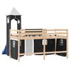 vidaXL Lit mezzanine enfants avec tour sans matelas 90x200 cm