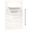 vidaXL Étagères de chevet murales 2 pcs Blanc Bois de pin massif