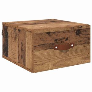 vidaXL Cabinet de chevet mural 35 x 35 x 20 cm Bois d'ing&eacute;nierie