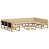 vidaXL Ensemble de canap&eacute;s d'ext&eacute;rieur 10 pc Blanc et Beige